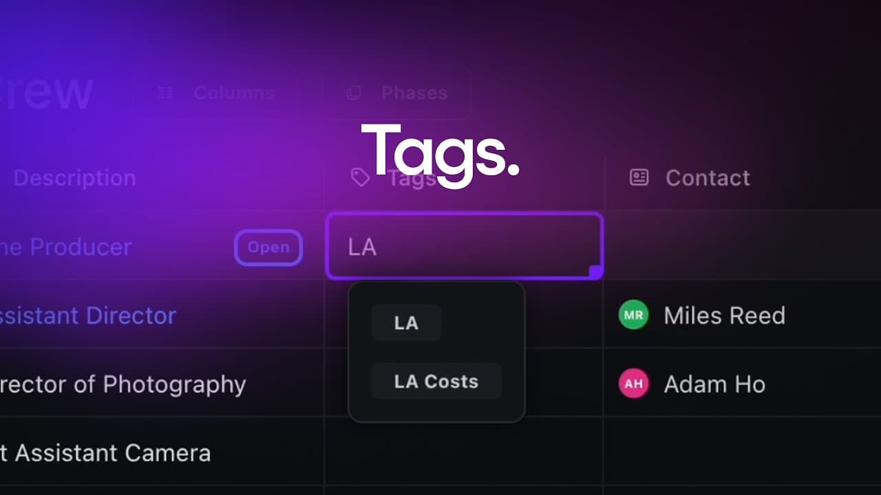 Organize & Filter Budgets Easily with Tags