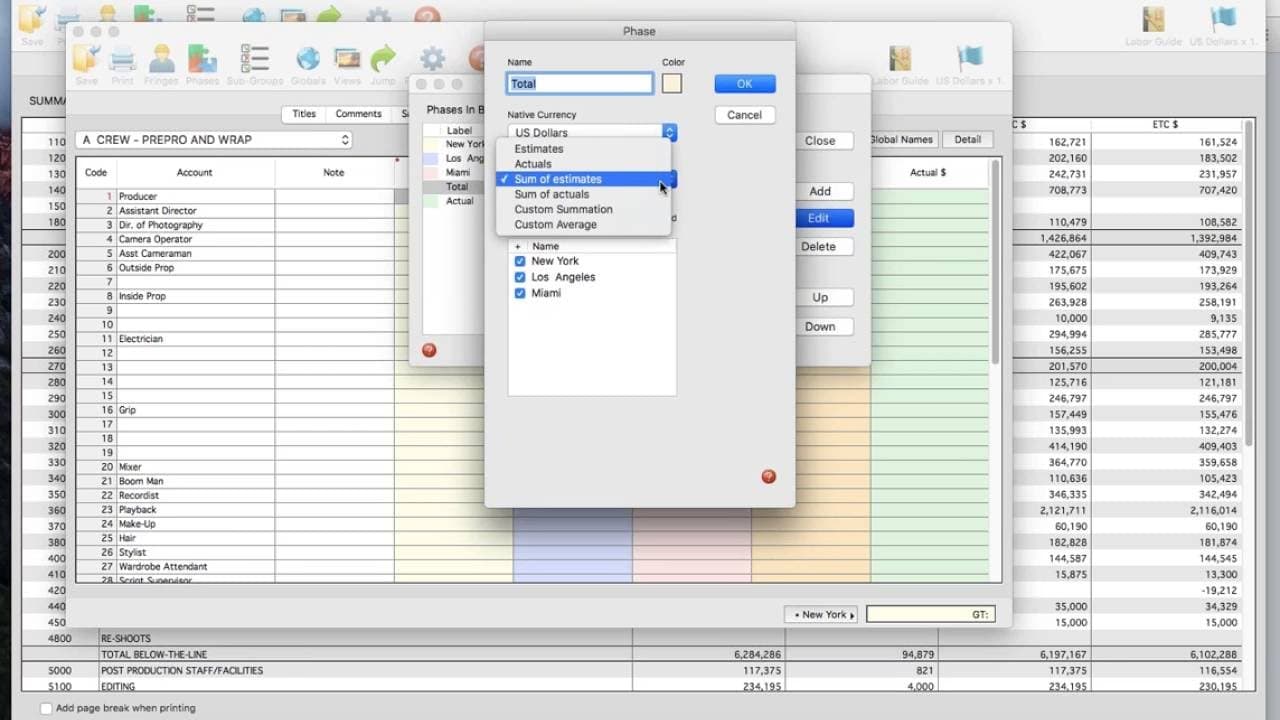Showbiz budgeting 10