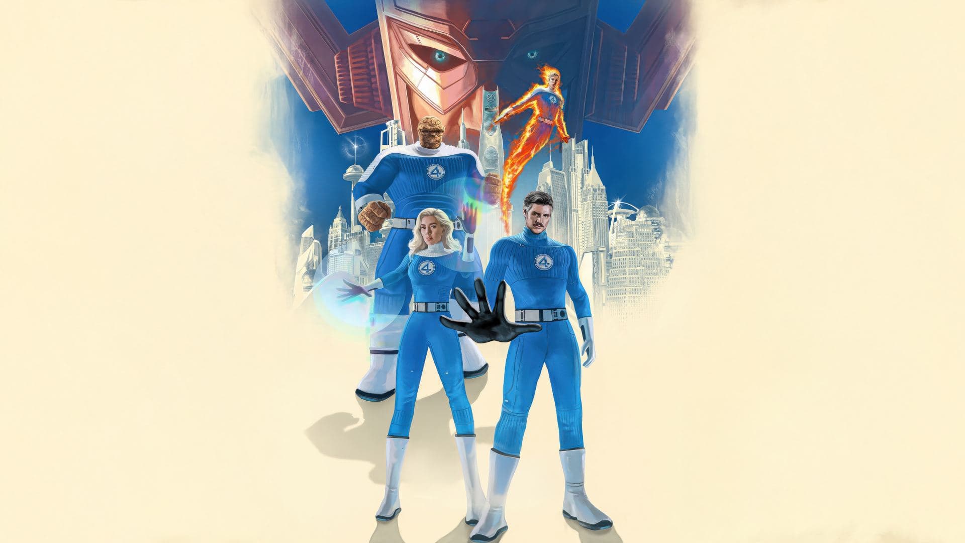 The Fantastic 4 First Steps key art