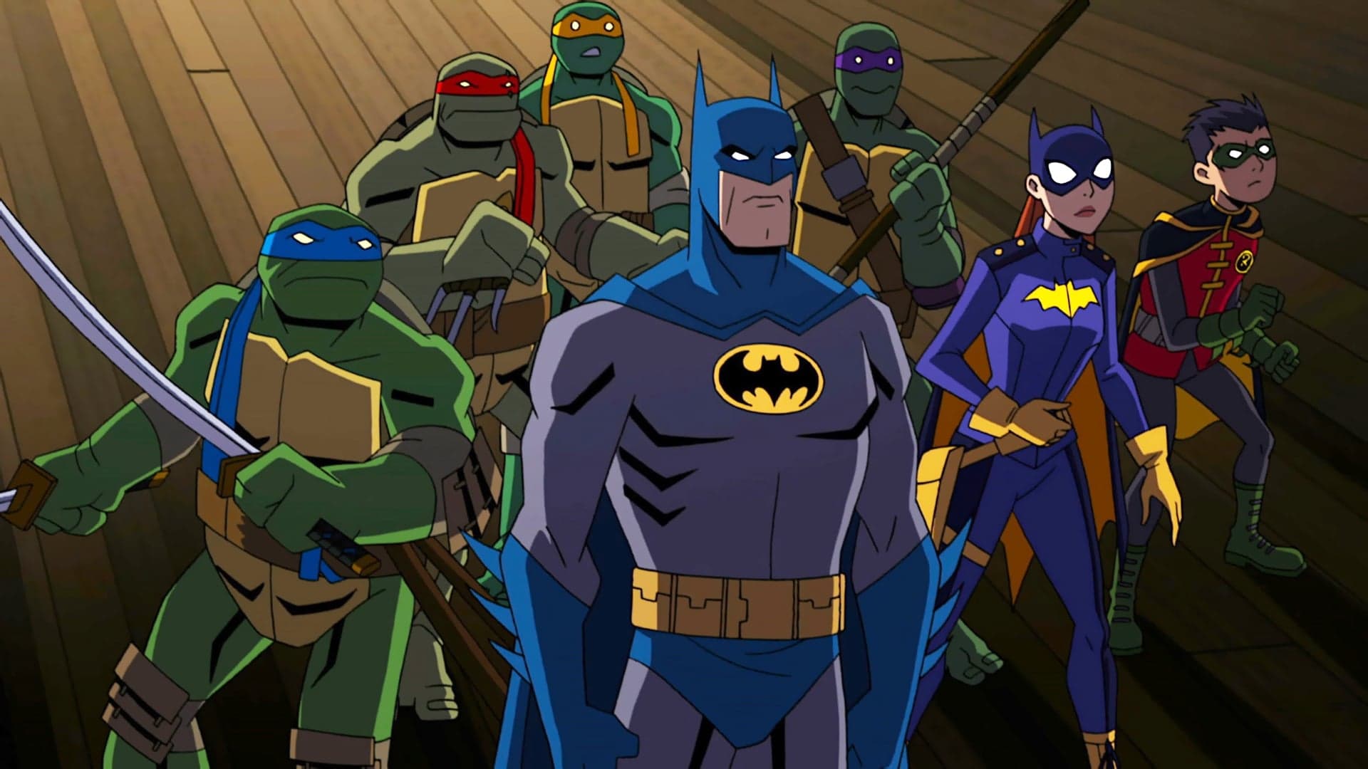 Batman vs Teenage Mutant Ninja Turtles key art