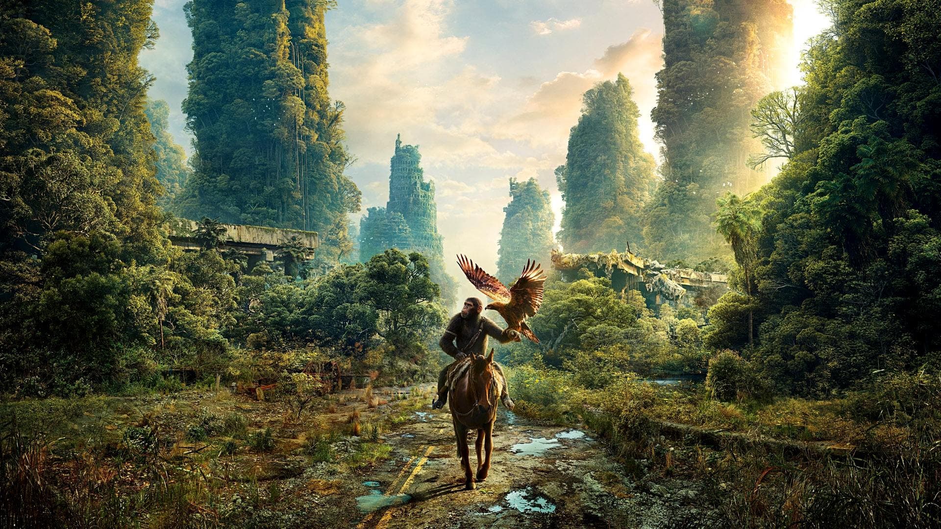 Kingdom of the Planet of the Apes key art