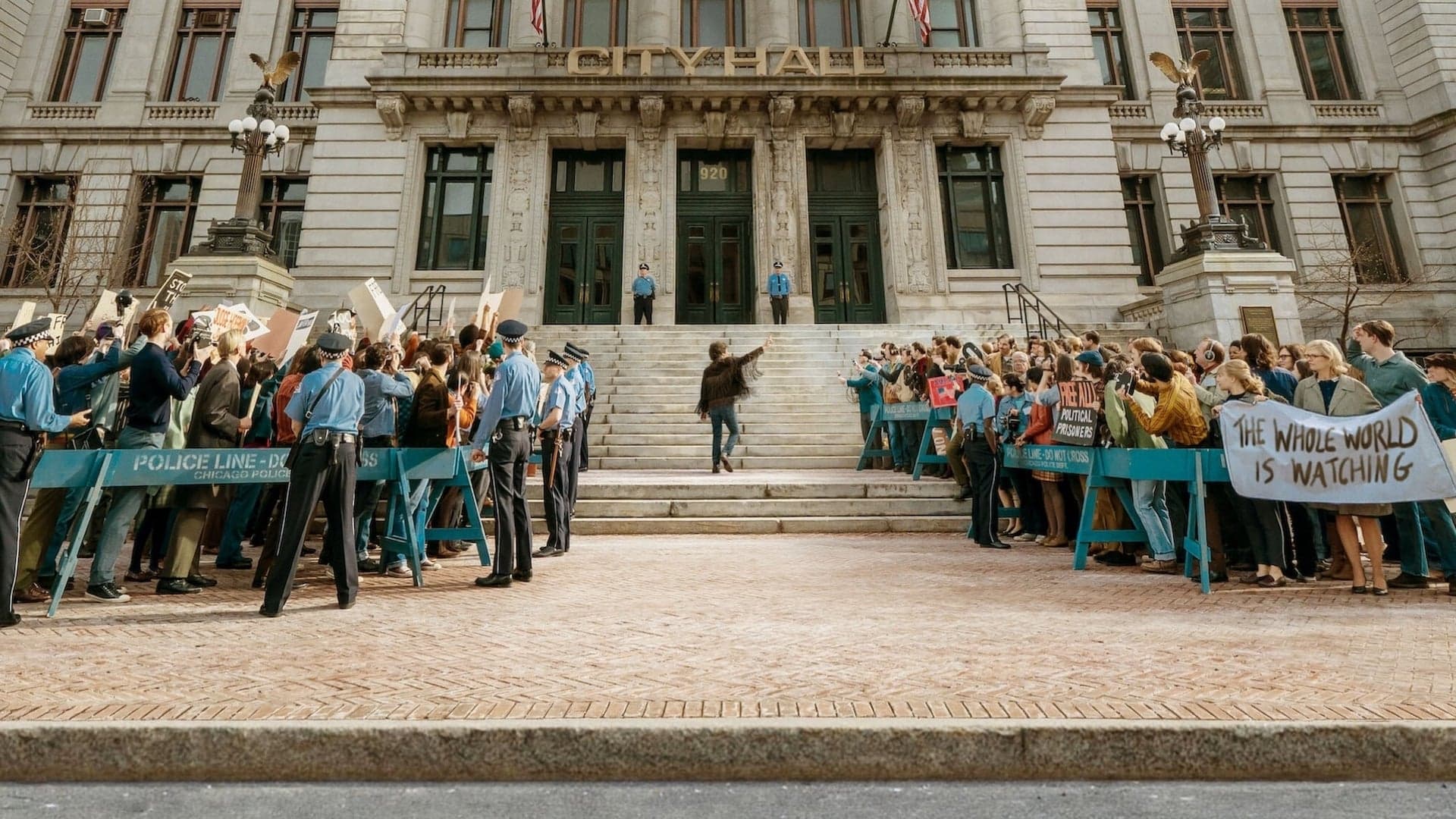The Trial of the Chicago 7 key art