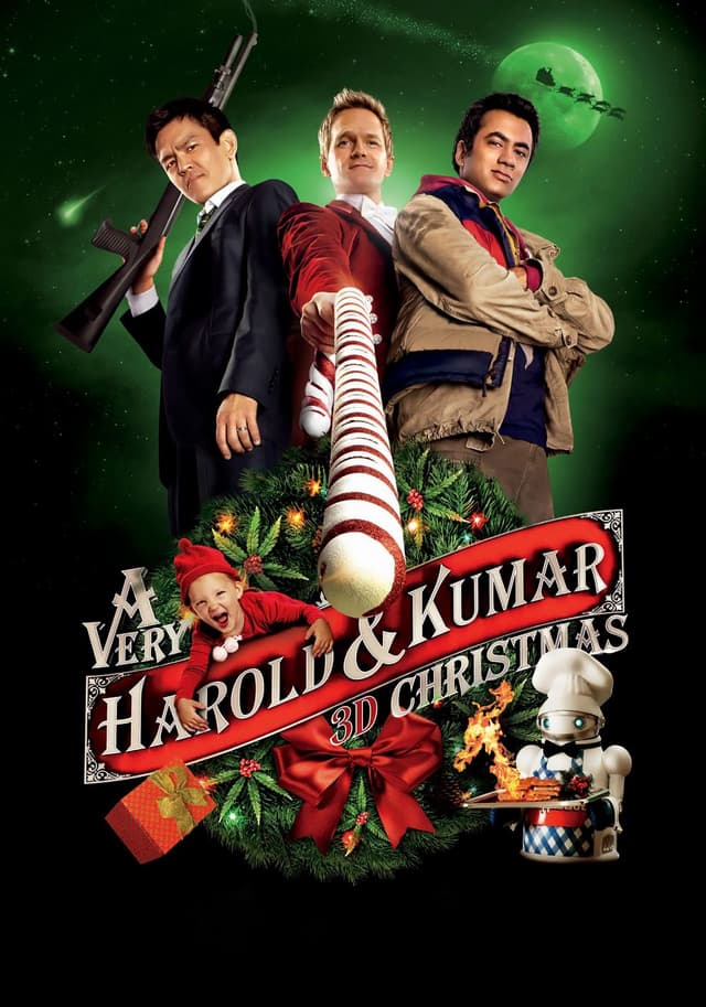 A Very Harold & Kumar 3D Christmas movie poster