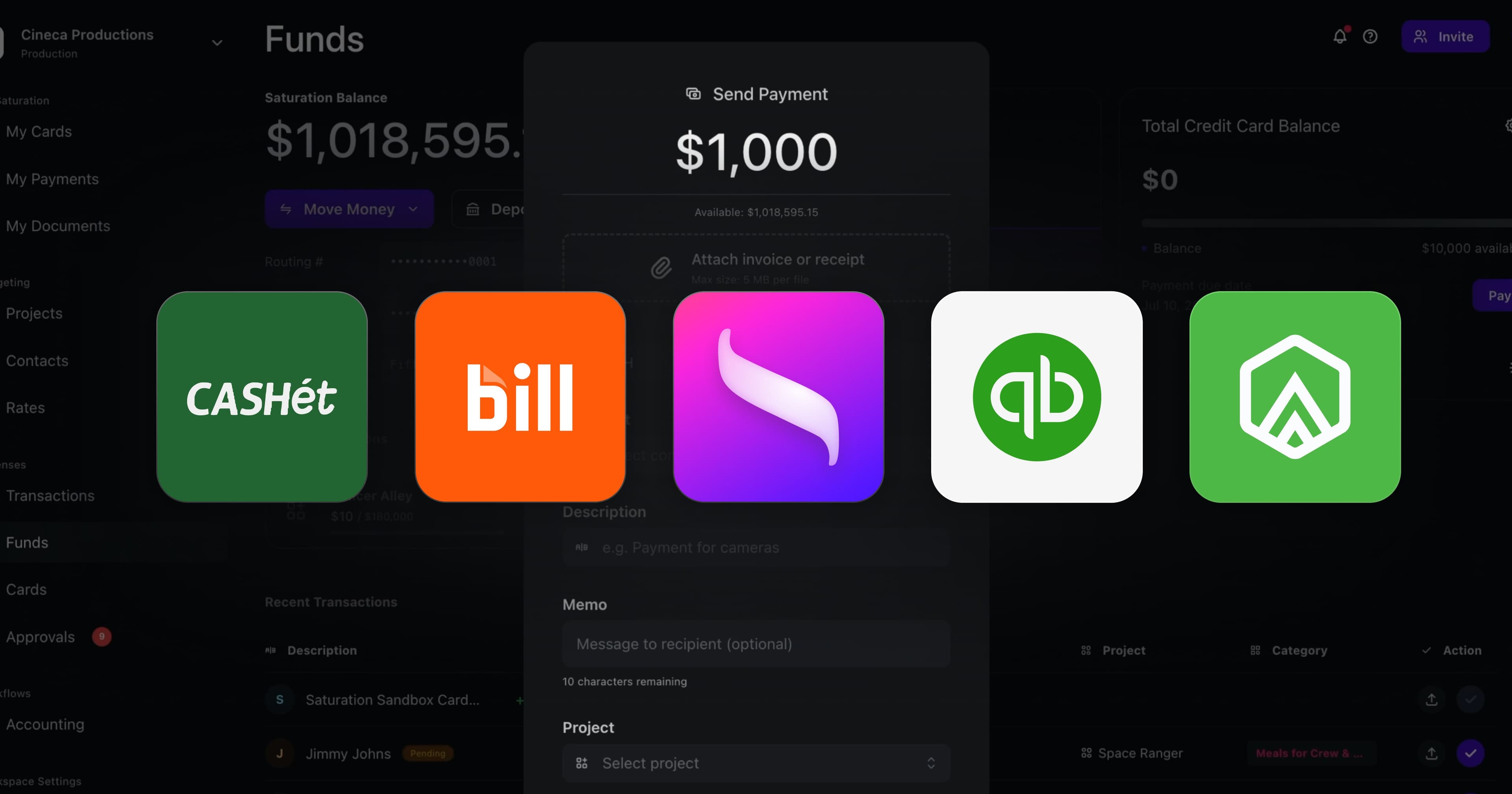 Bill pay software for film production