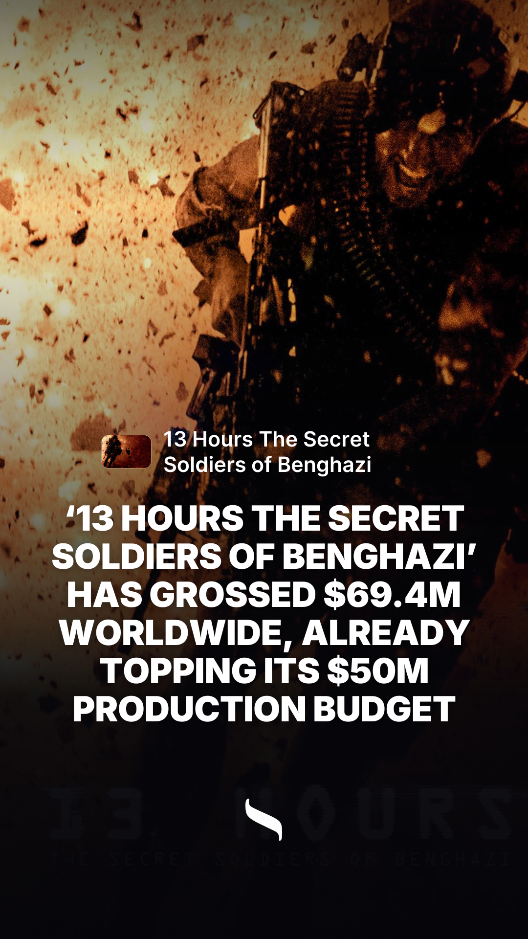 13 Hours The Secret Soldiers of Benghazi share card