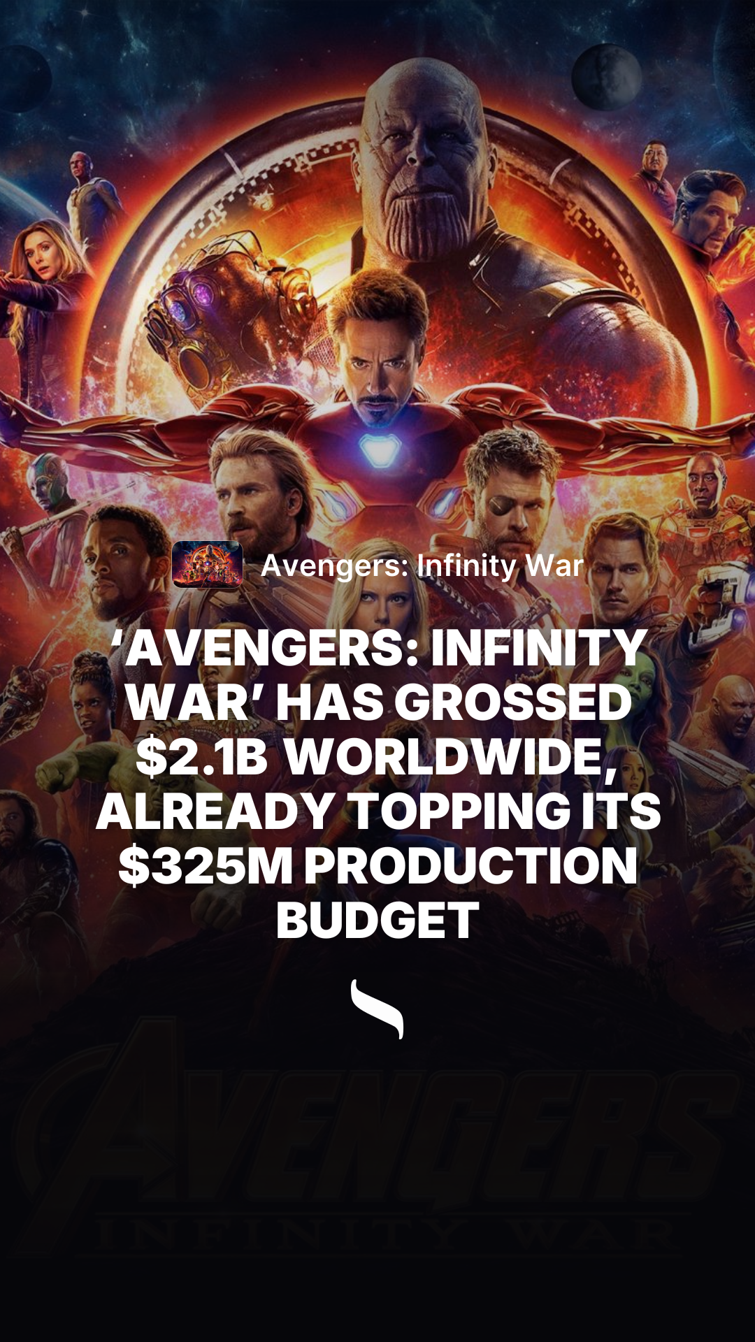 Avengers: Infinity War share card