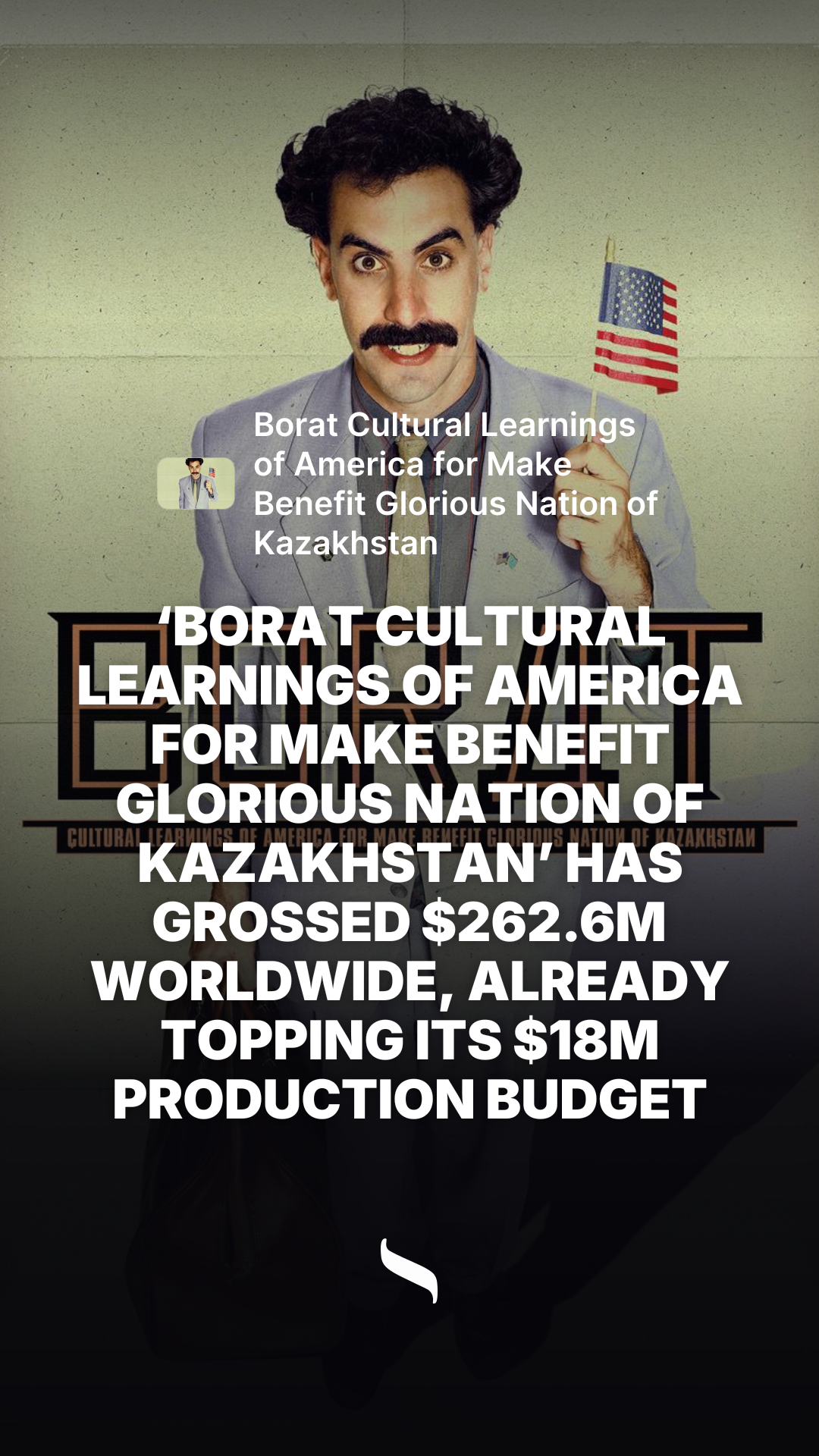 Borat Cultural Learnings of America for Make Benefit Glorious Nation of Kazakhstan share card