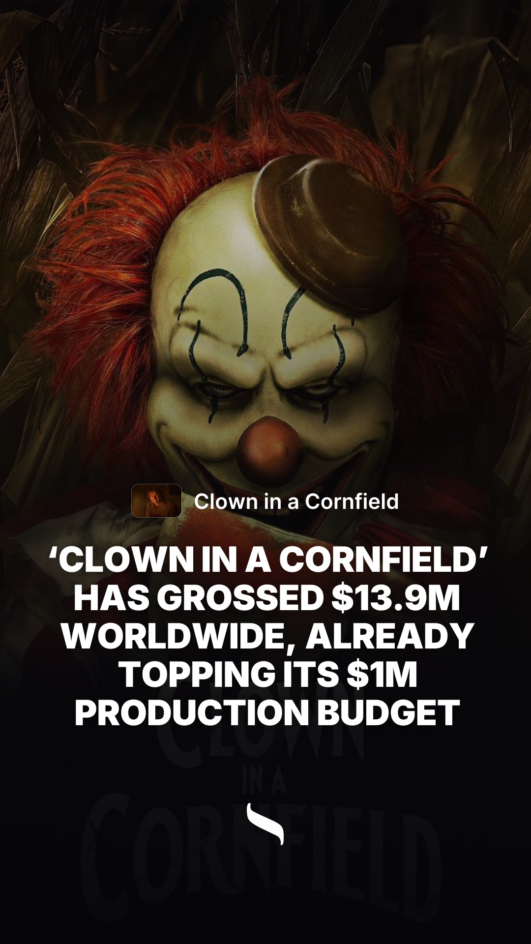 Clown in a Cornfield share card