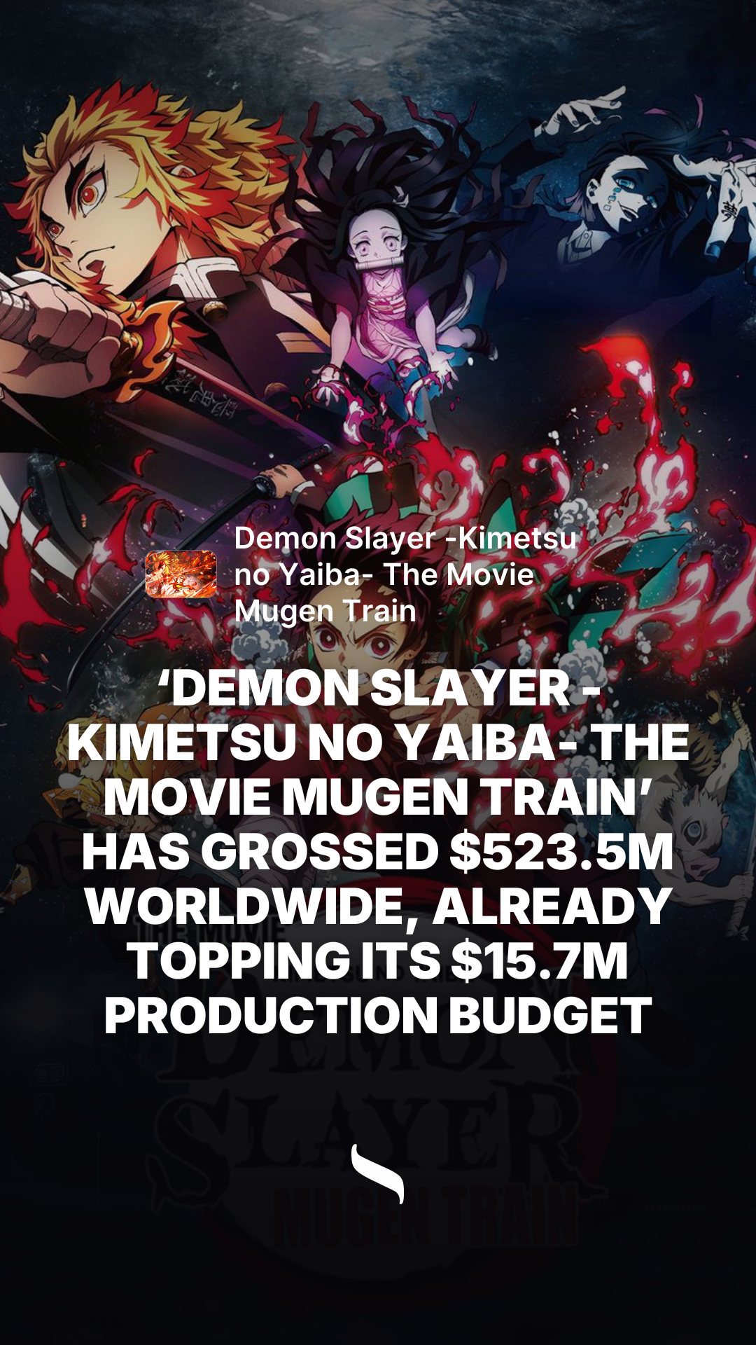 Demon Slayer -Kimetsu no Yaiba- The Movie Mugen Train share card