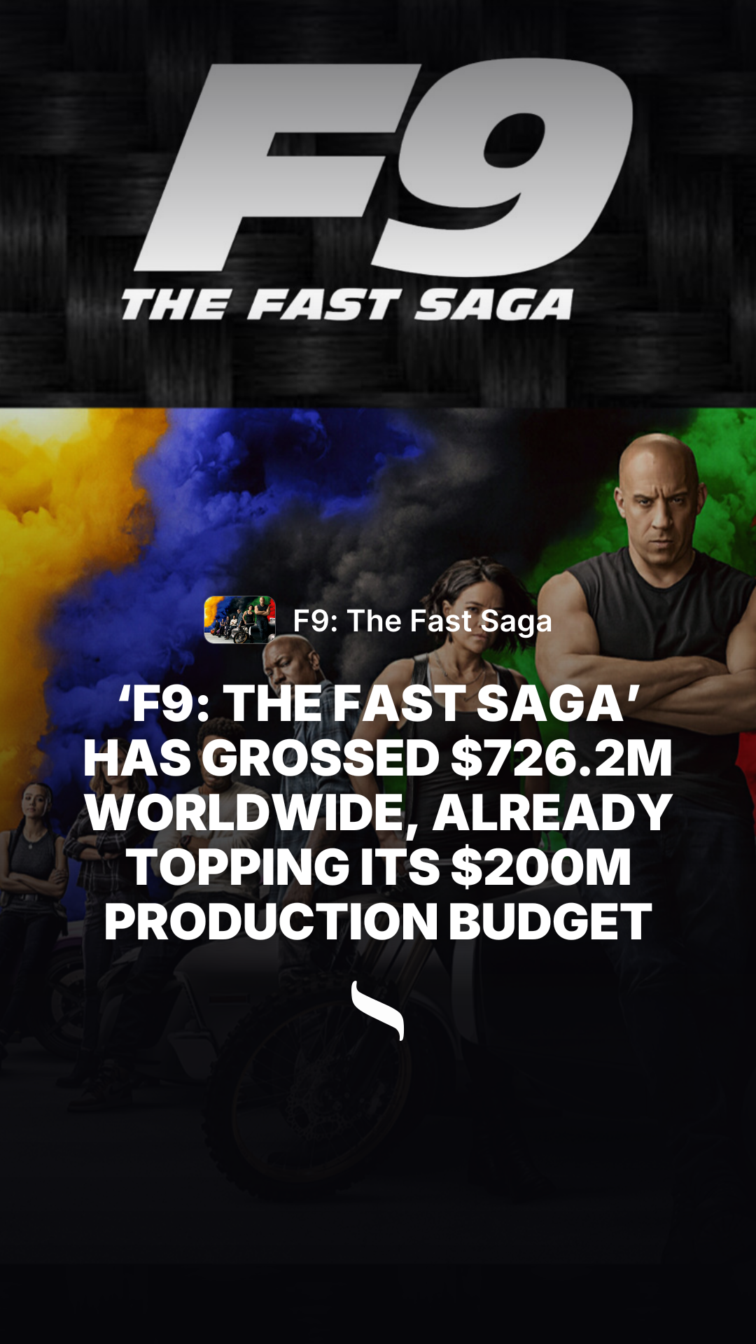 F9: The Fast Saga share card