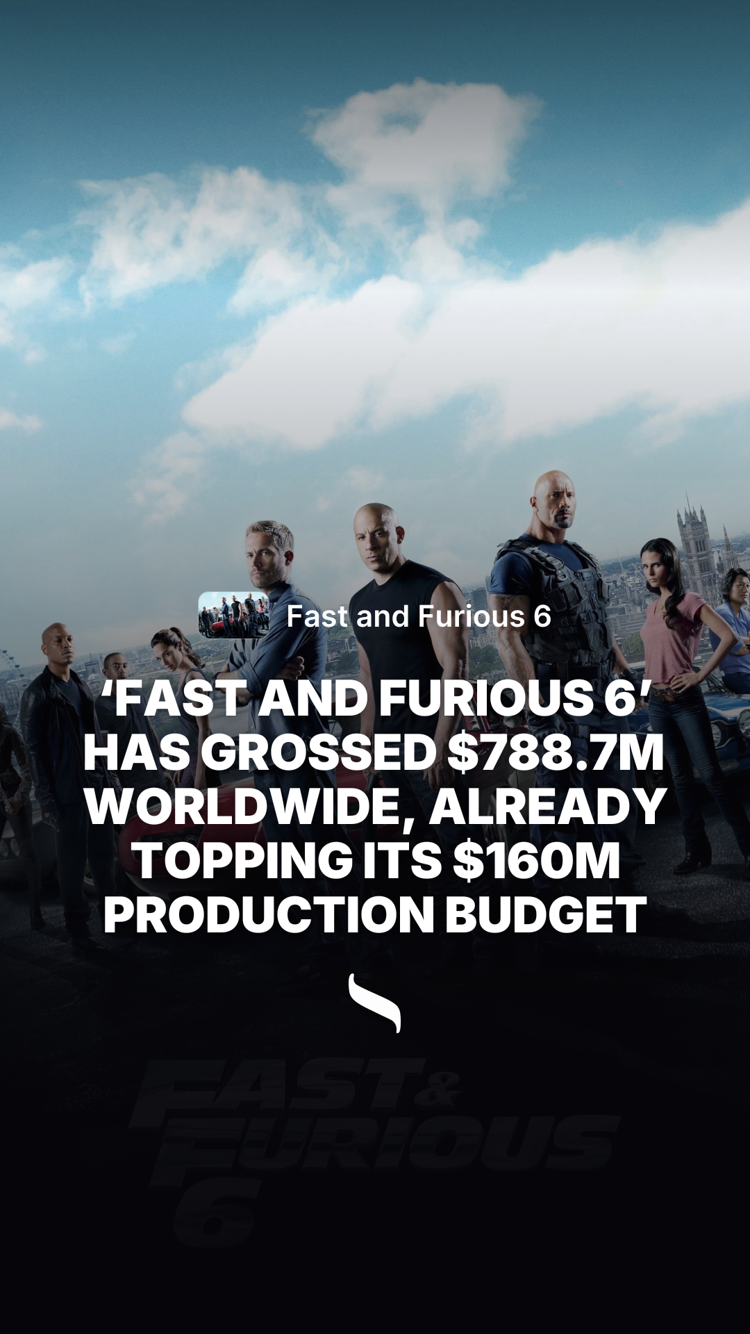 Fast and Furious 6 share card
