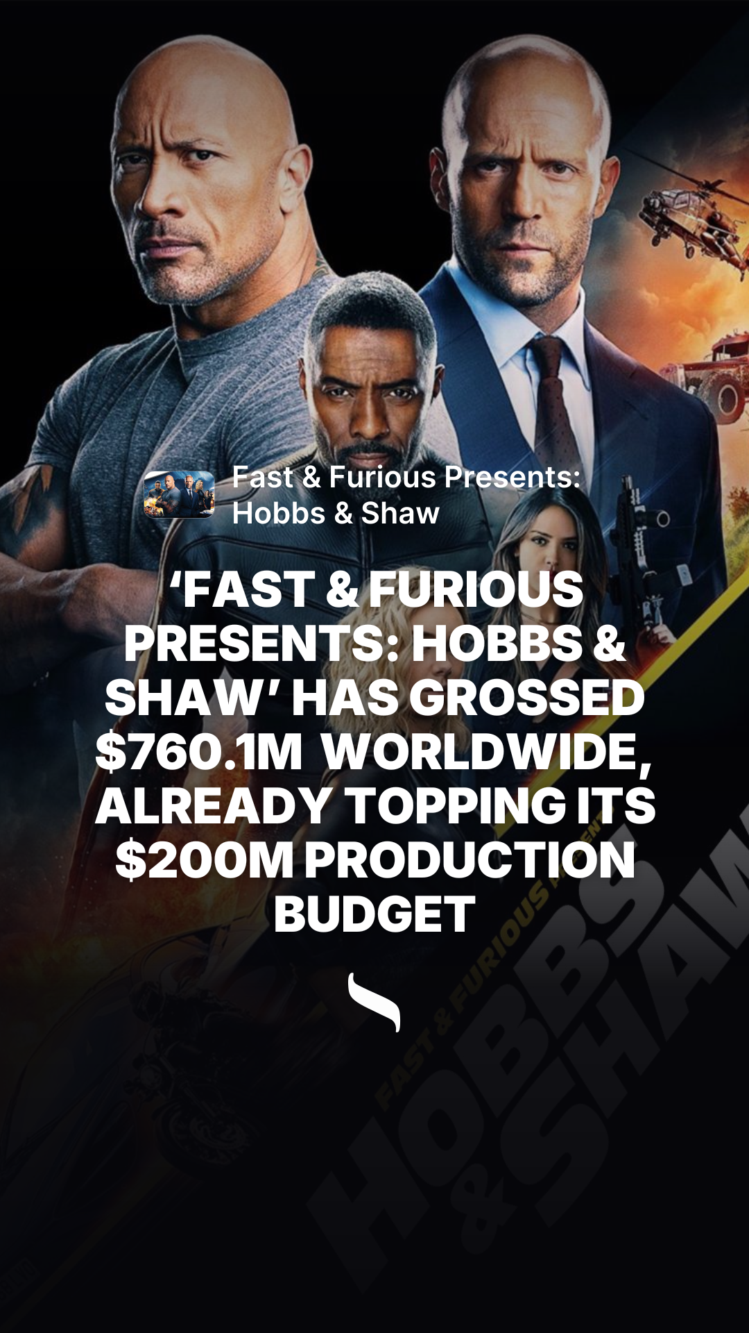 Fast & Furious Presents: Hobbs & Shaw share card