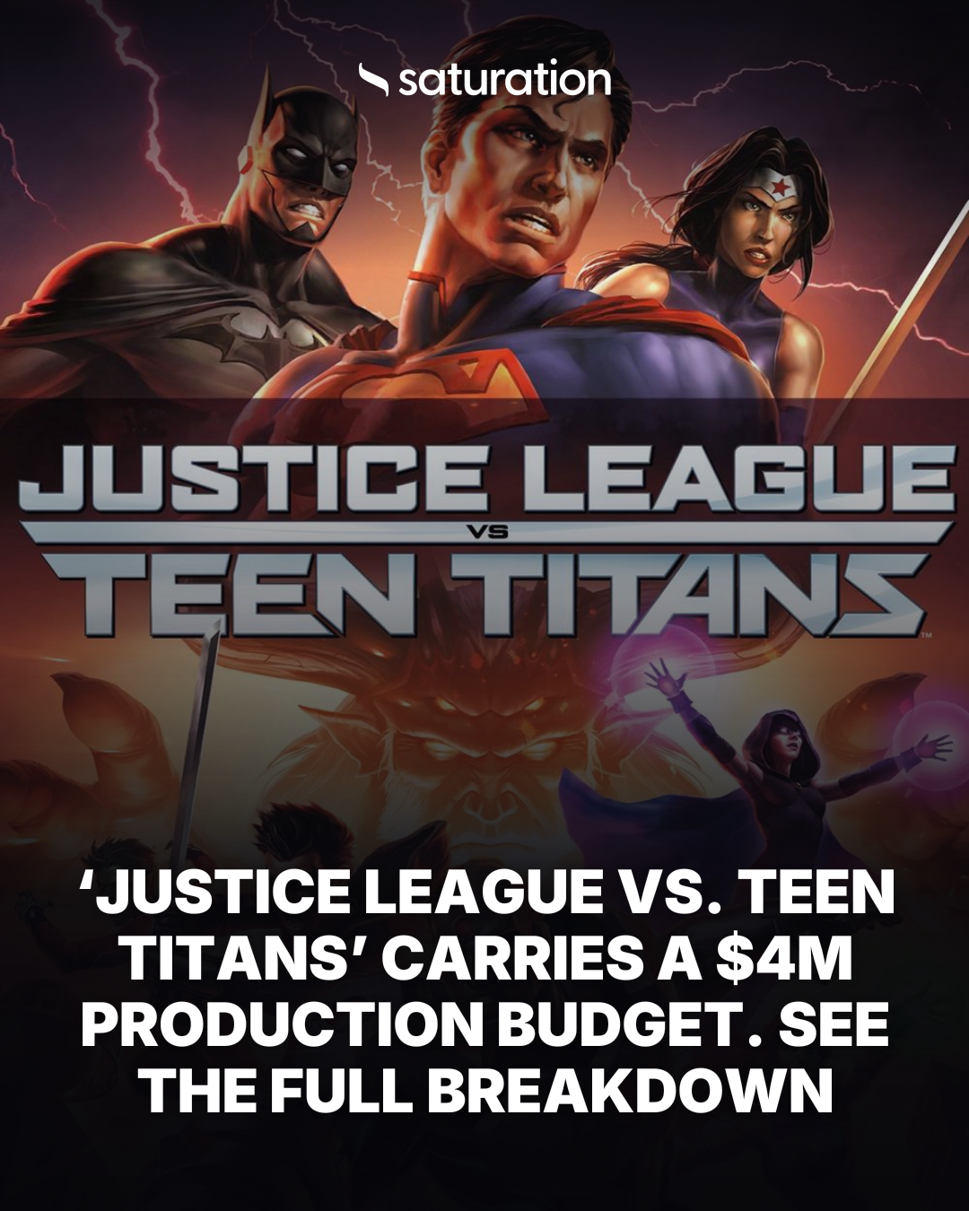 Justice League vs. Teen Titans share card