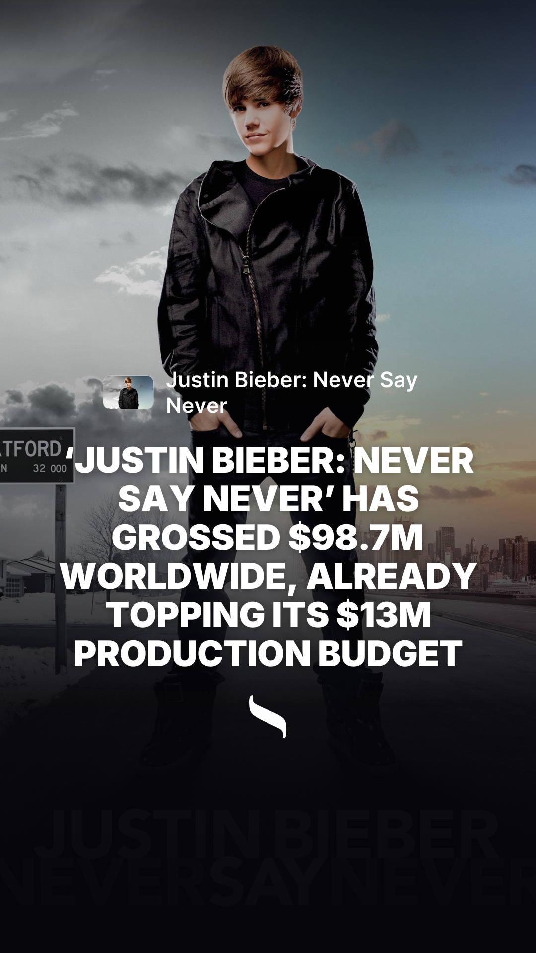Justin Bieber: Never Say Never share card
