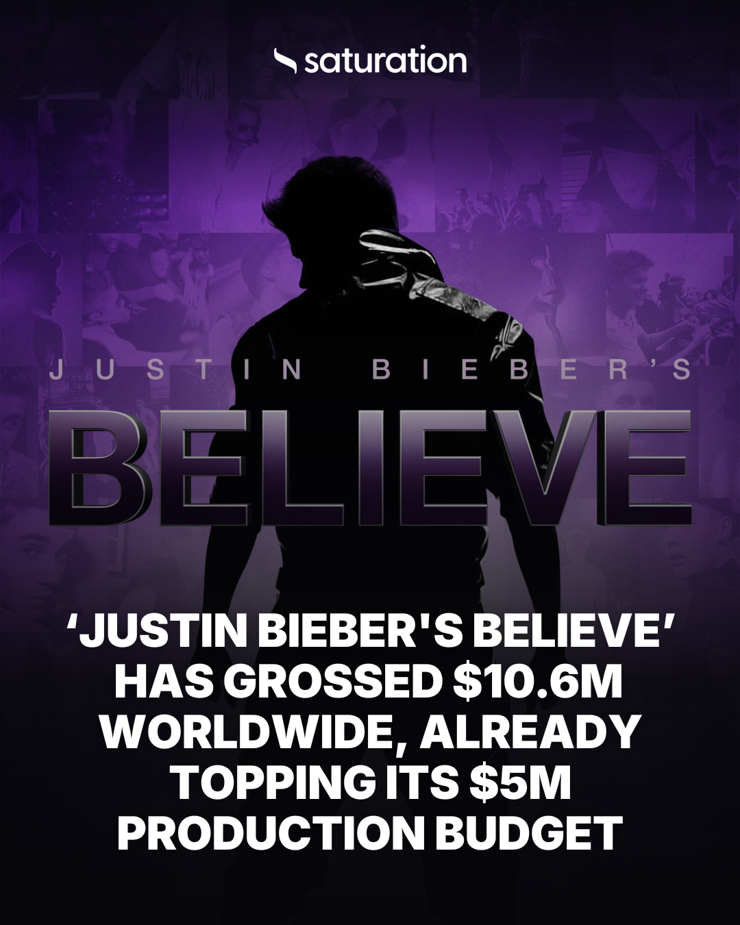 Justin Bieber's Believe share card