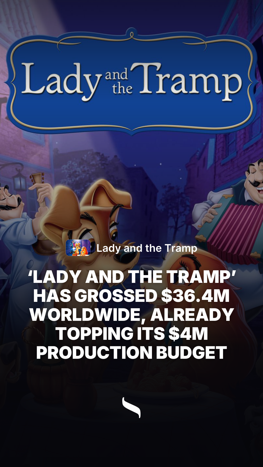 Lady and the Tramp share card