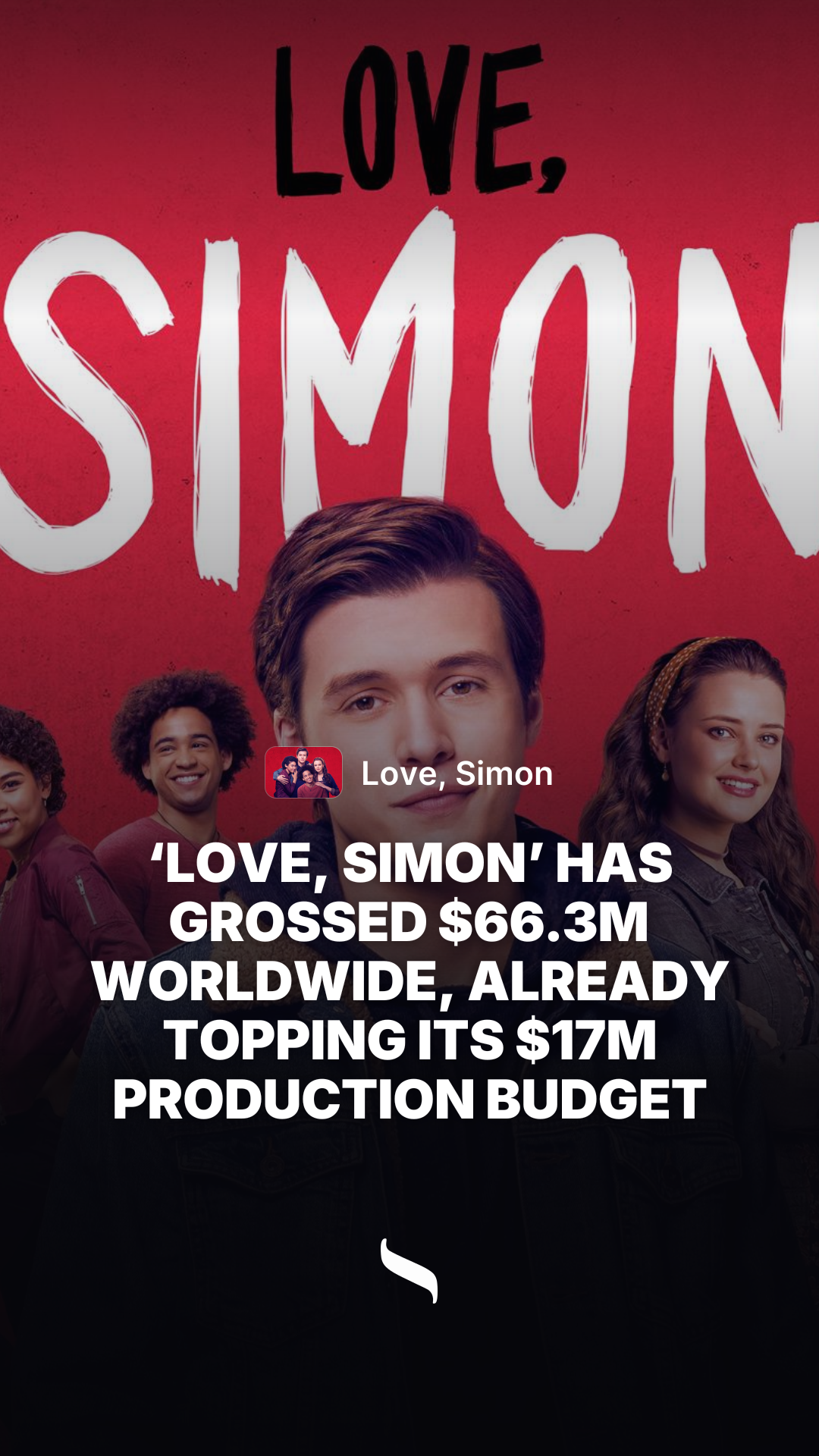 Love, Simon share card