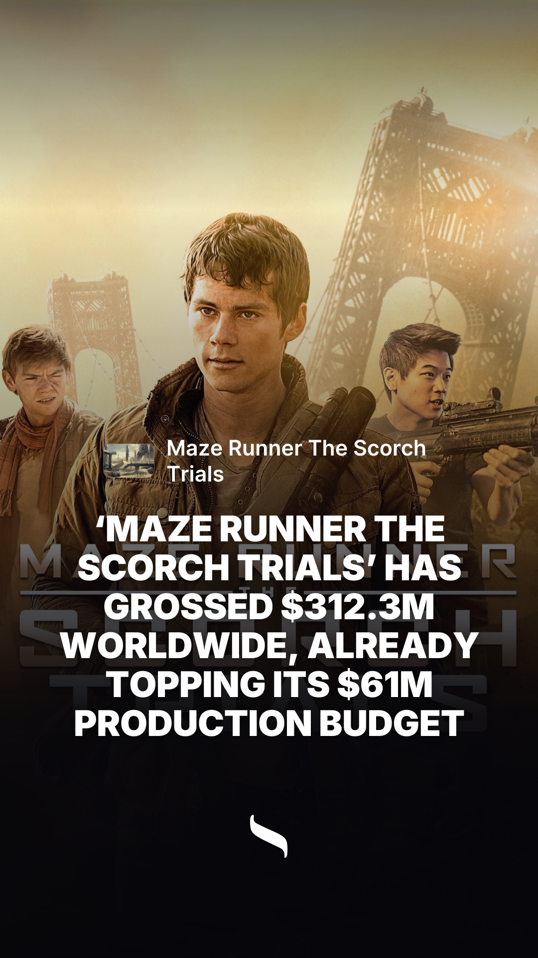 Maze Runner The Scorch Trials share card