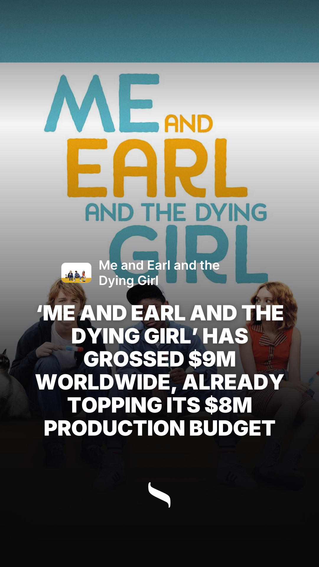 Me and Earl and the Dying Girl share card