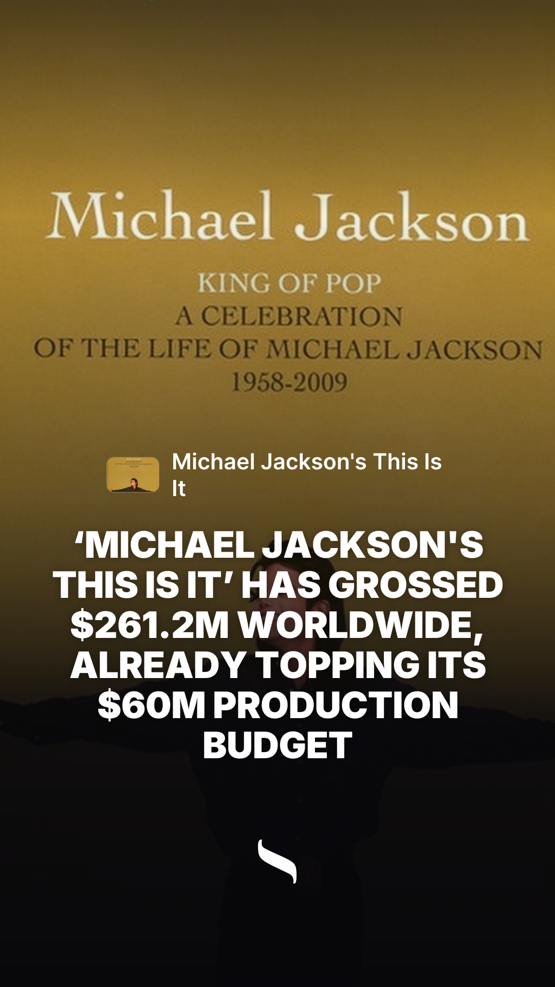 Michael Jackson's This Is It share card