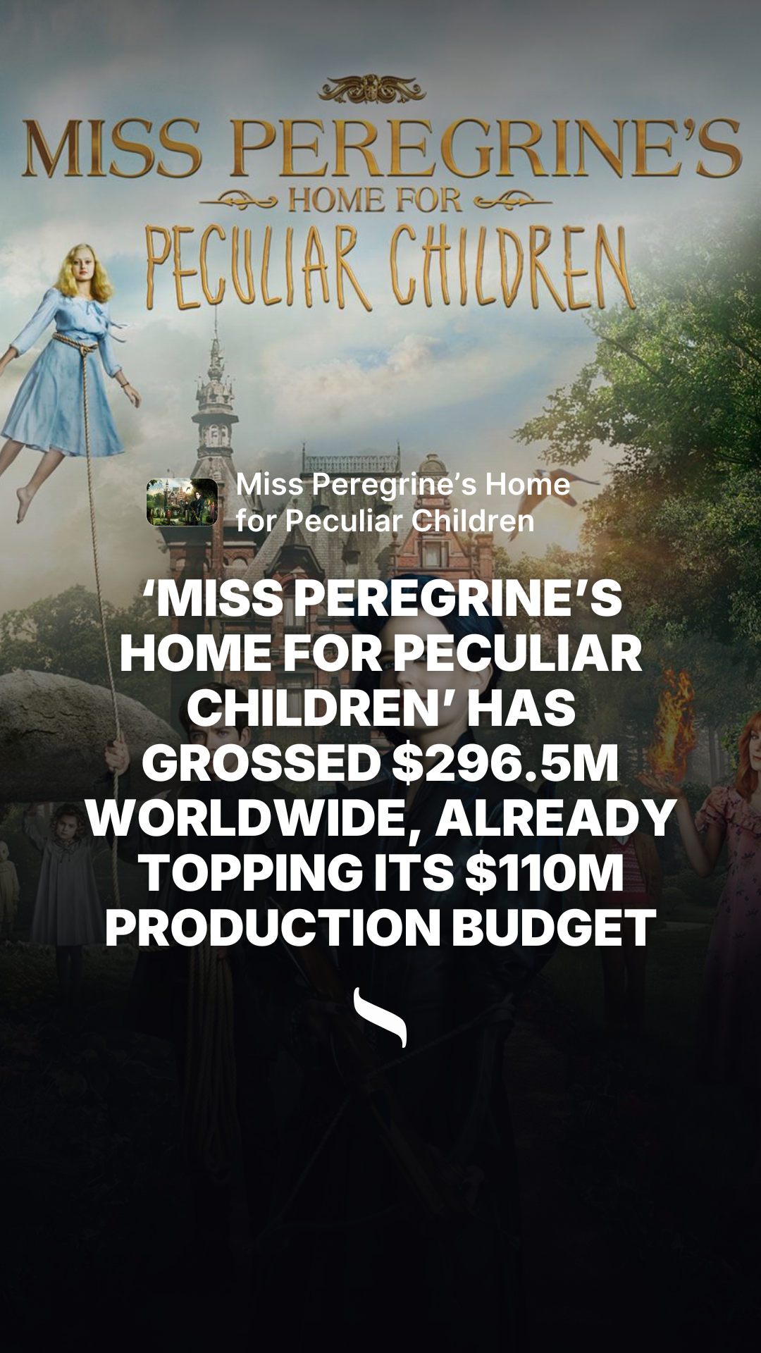 Miss Peregrine’s Home for Peculiar Children share card