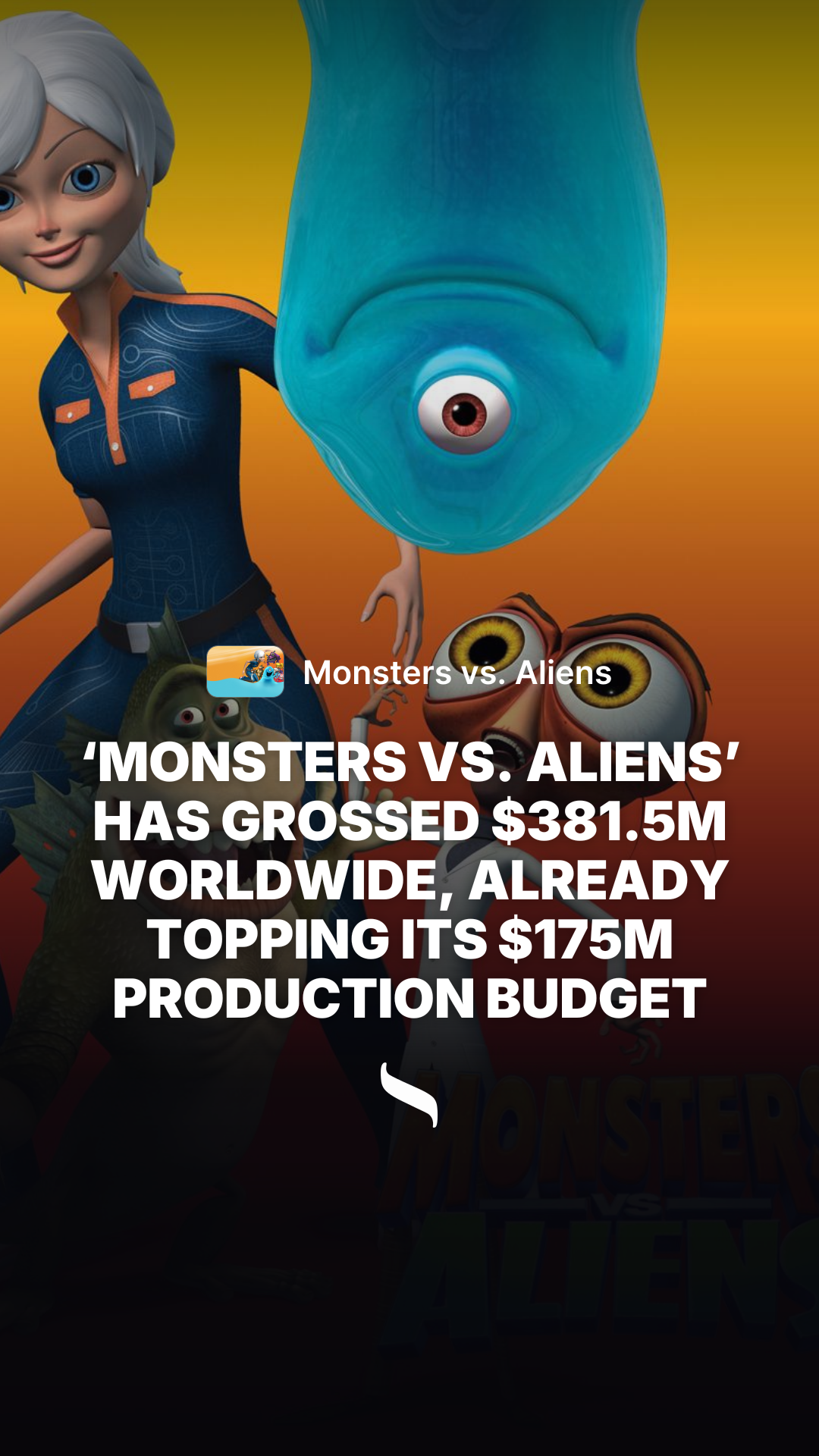Monsters vs. Aliens share card