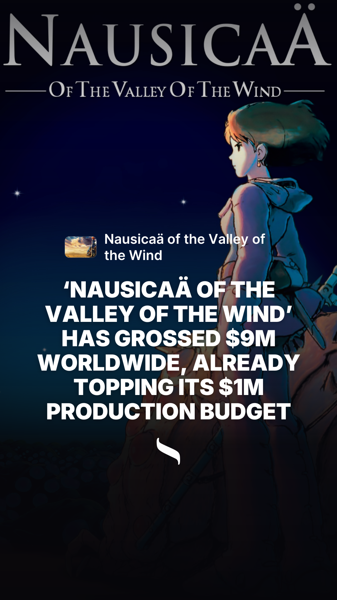 Nausicaä of the Valley of the Wind share card