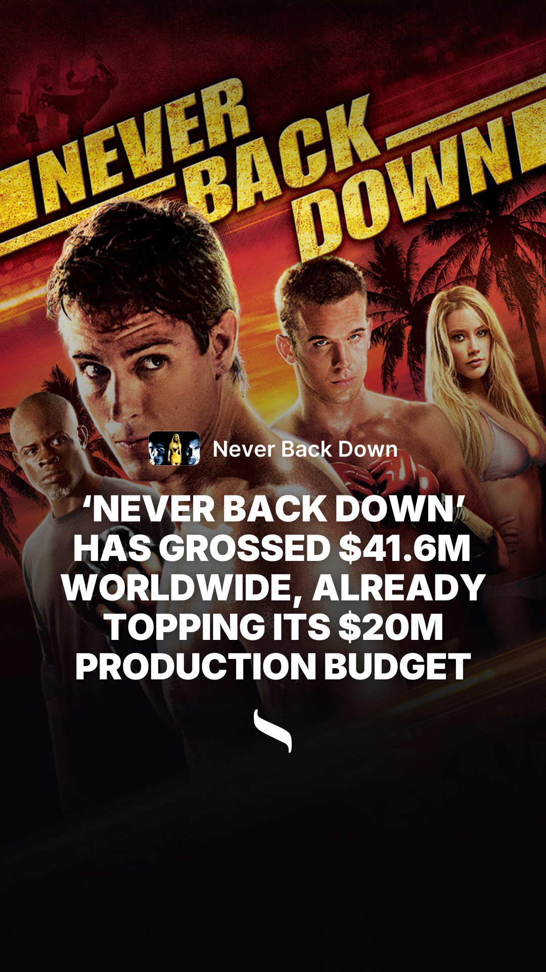 Never Back Down share card