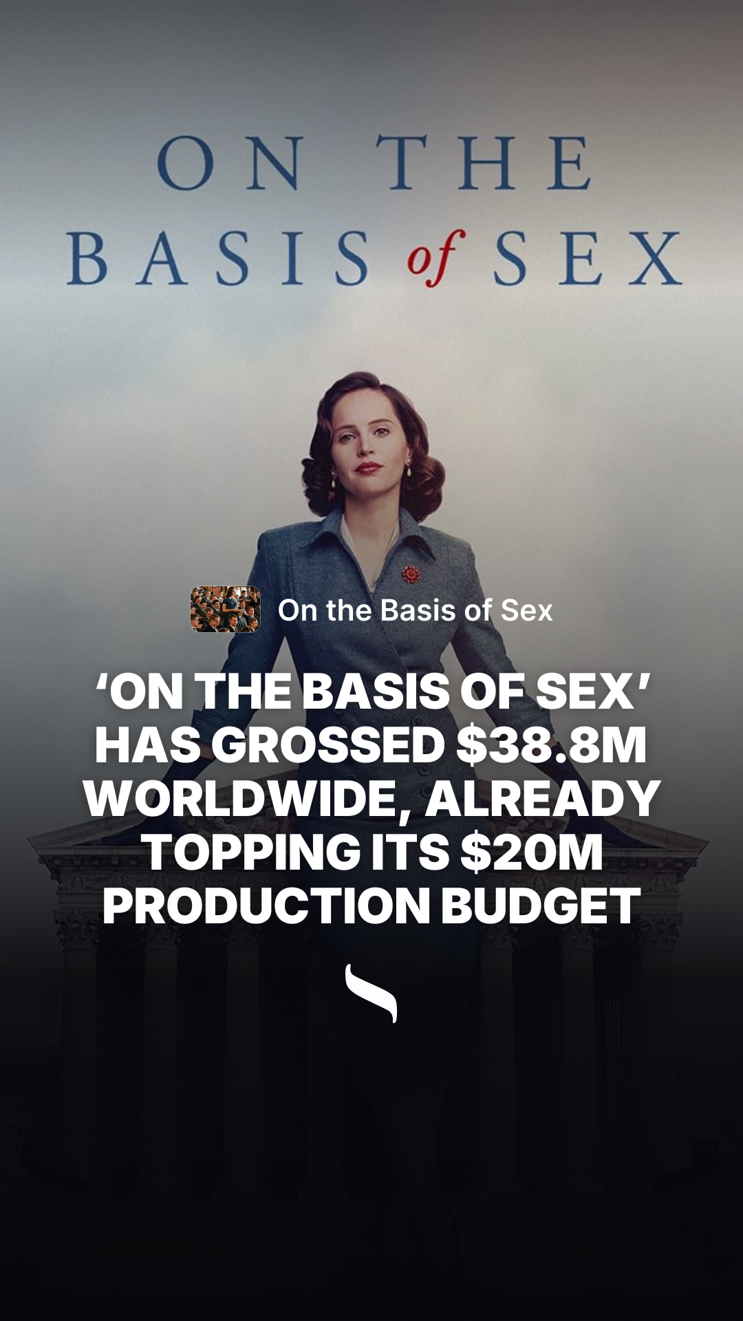 On the Basis of Sex share card