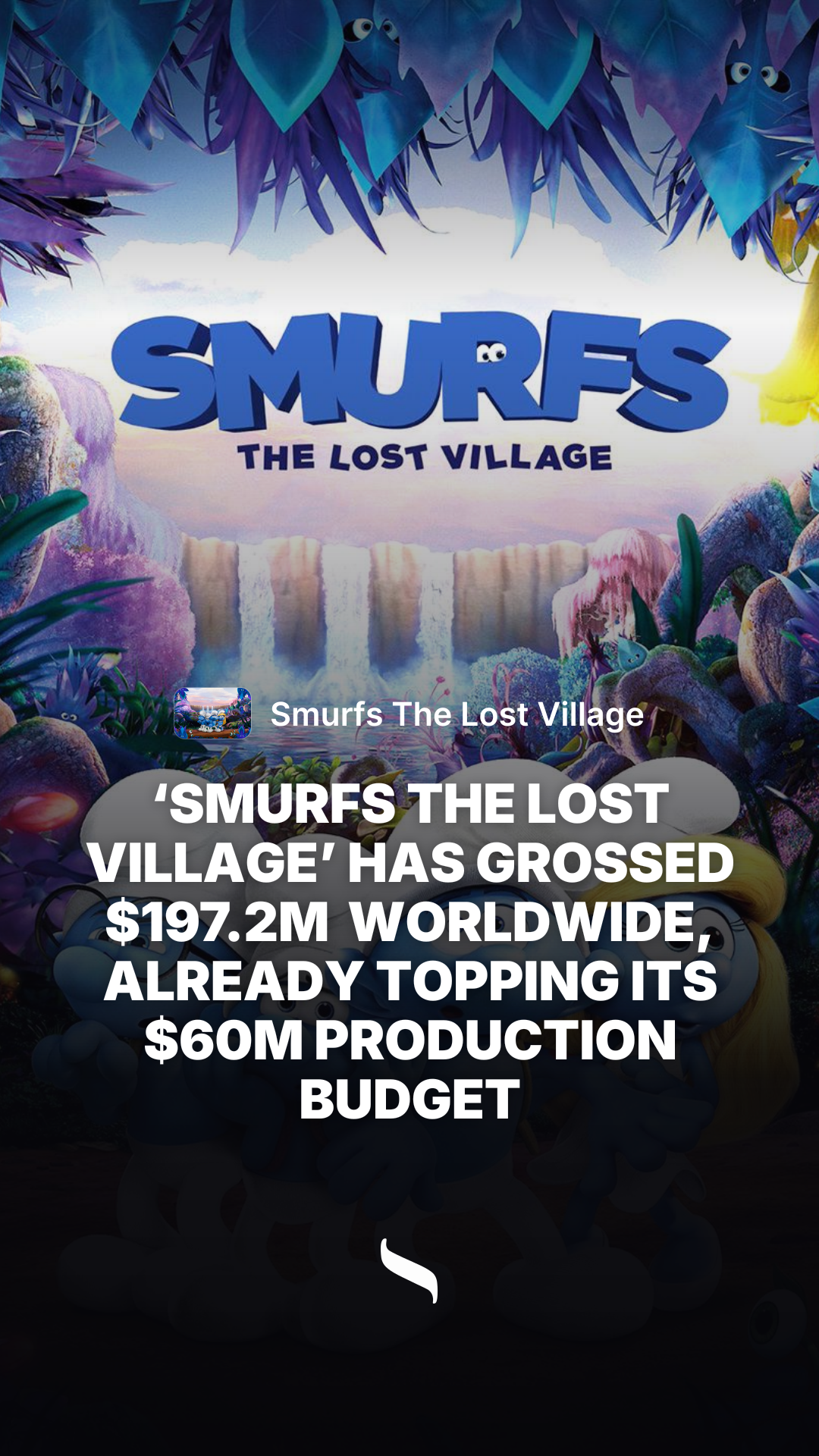 Smurfs The Lost Village share card