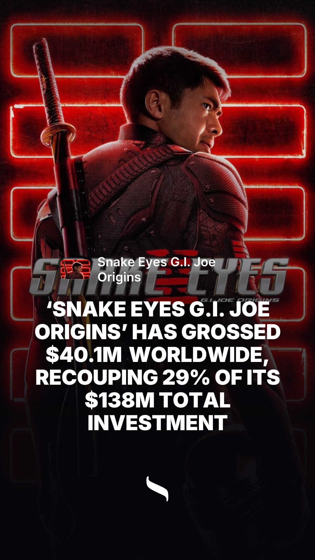 Snake Eyes G.I. Joe Origins share card