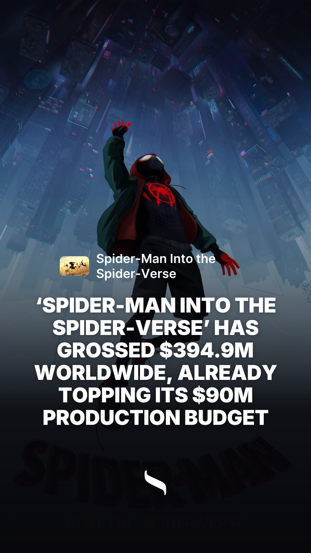 Spider-Man Into the Spider-Verse share card