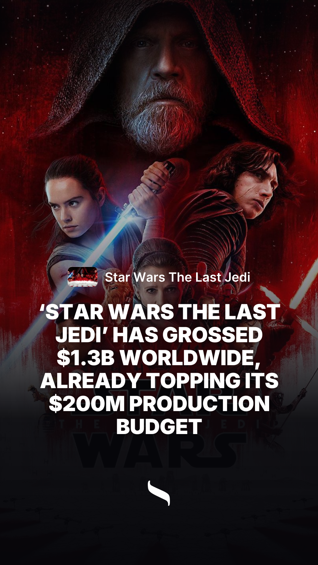 Star Wars The Last Jedi share card