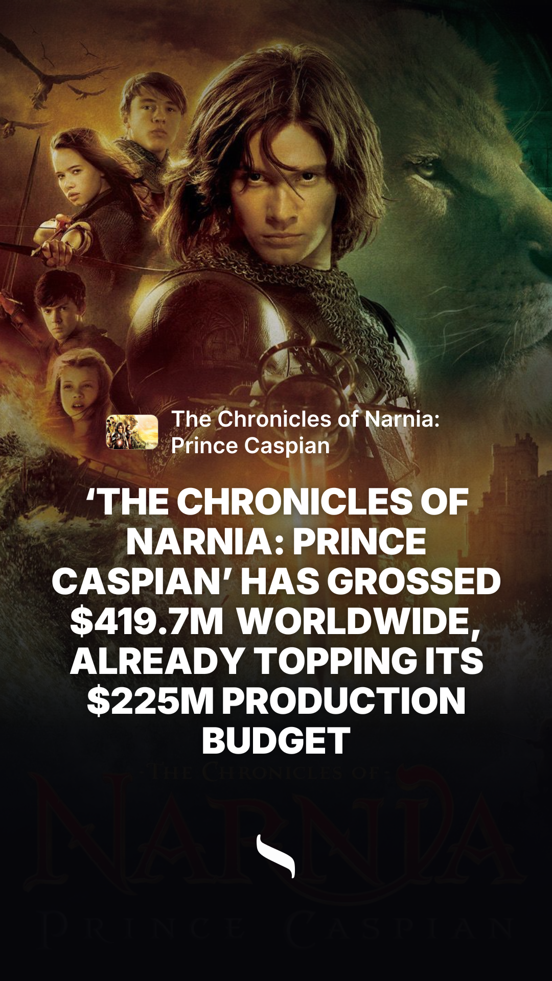 The Chronicles of Narnia: Prince Caspian share card