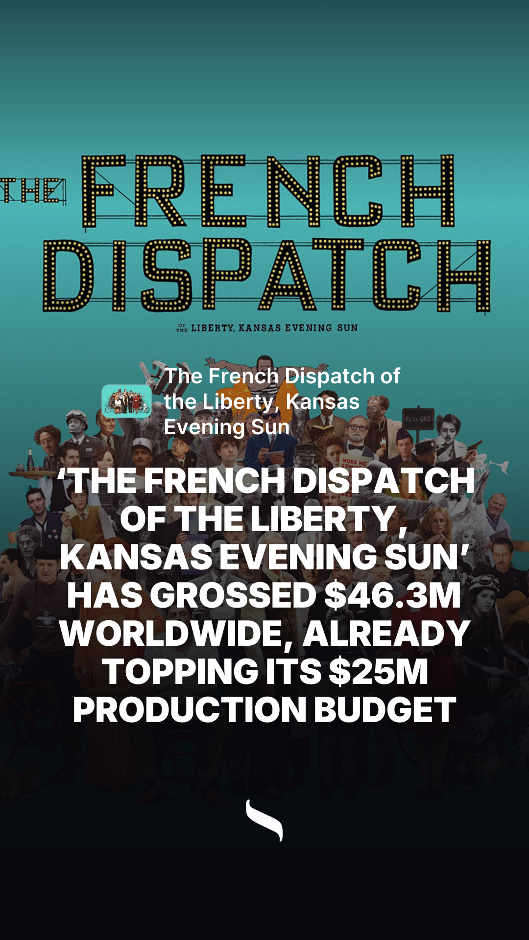 The French Dispatch of the Liberty, Kansas Evening Sun share card