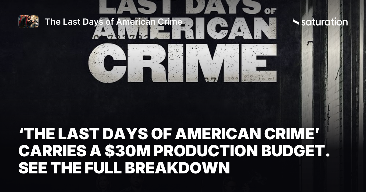The Last Days of American Crime share card