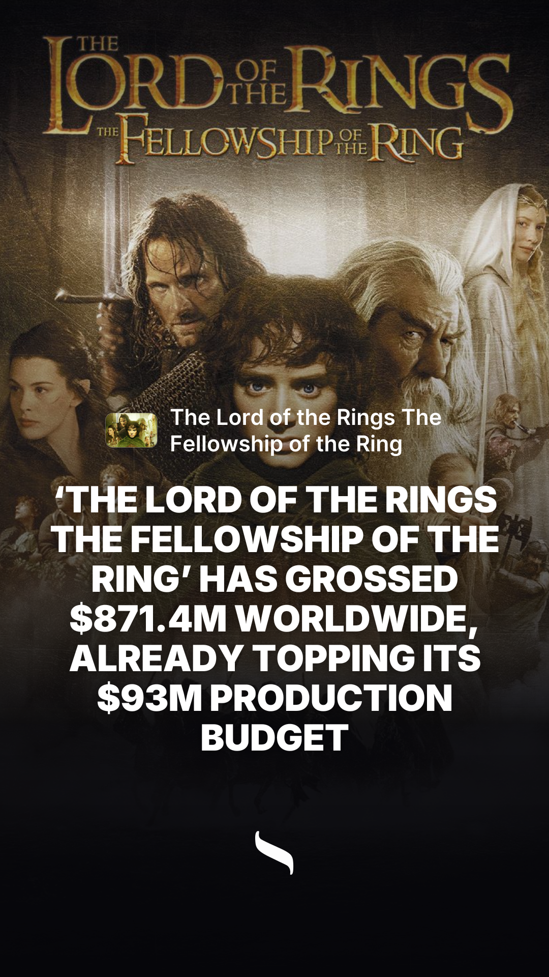 The Lord of the Rings The Fellowship of the Ring share card