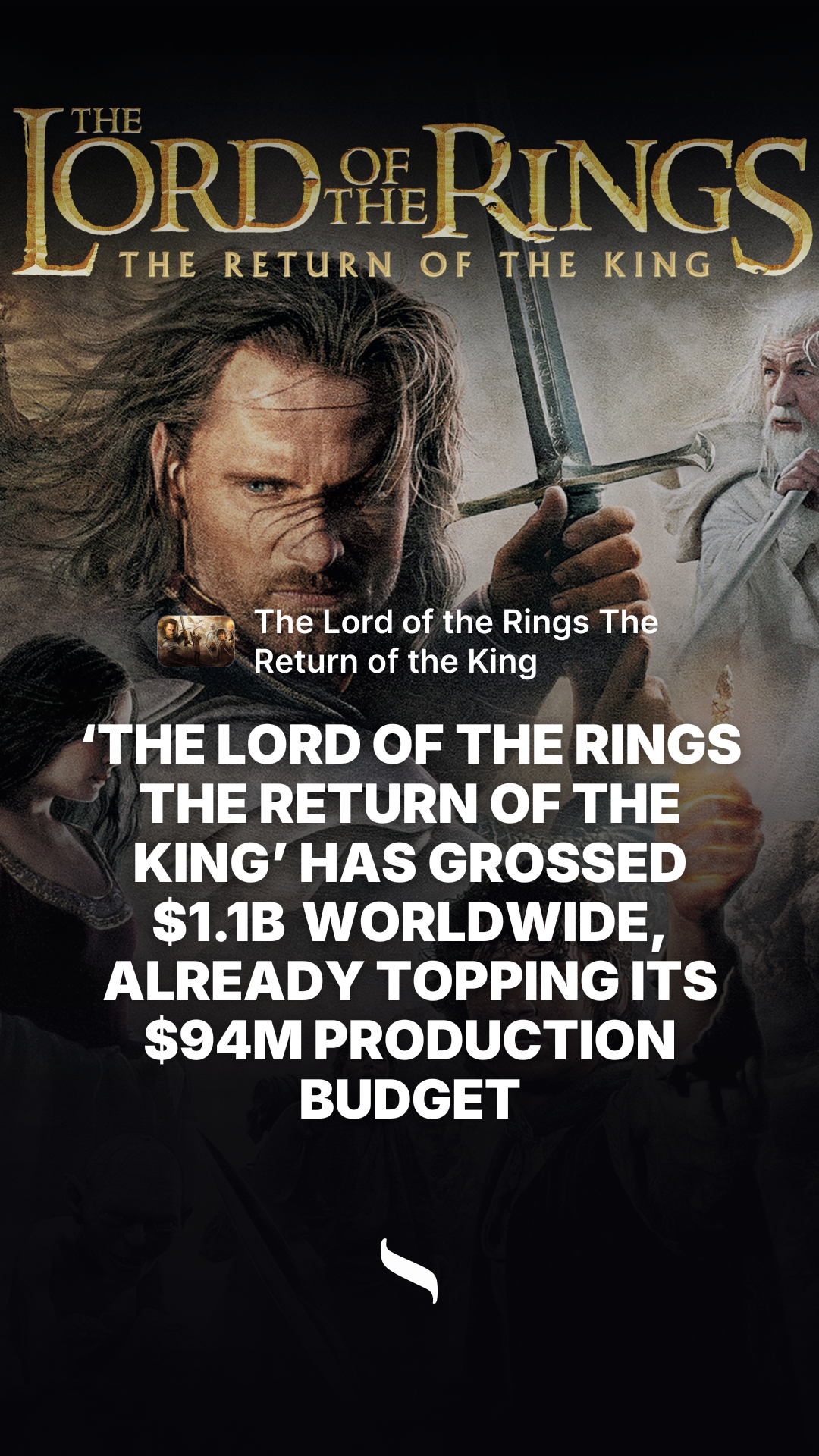 The Lord of the Rings The Return of the King share card