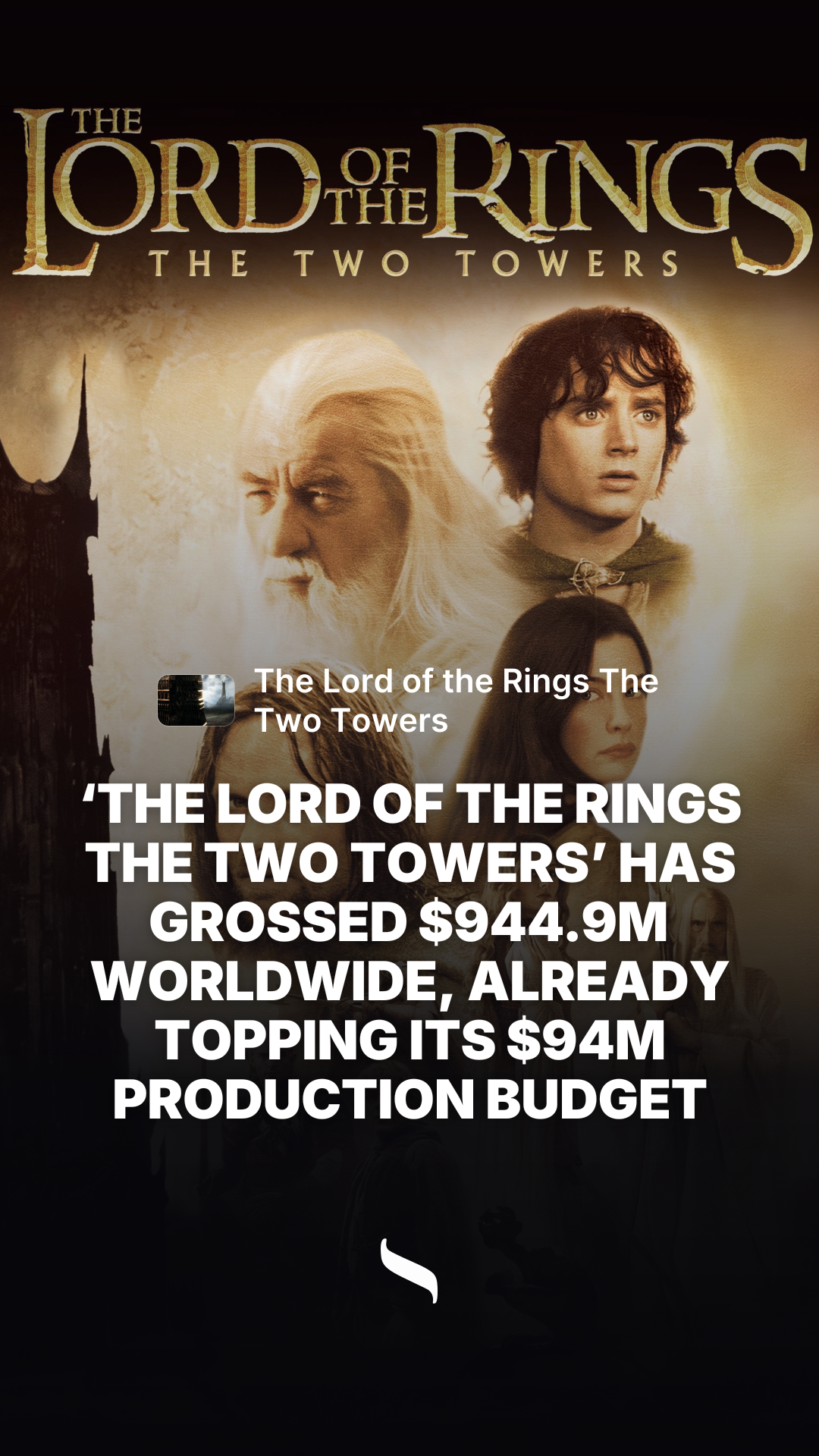The Lord of the Rings The Two Towers share card