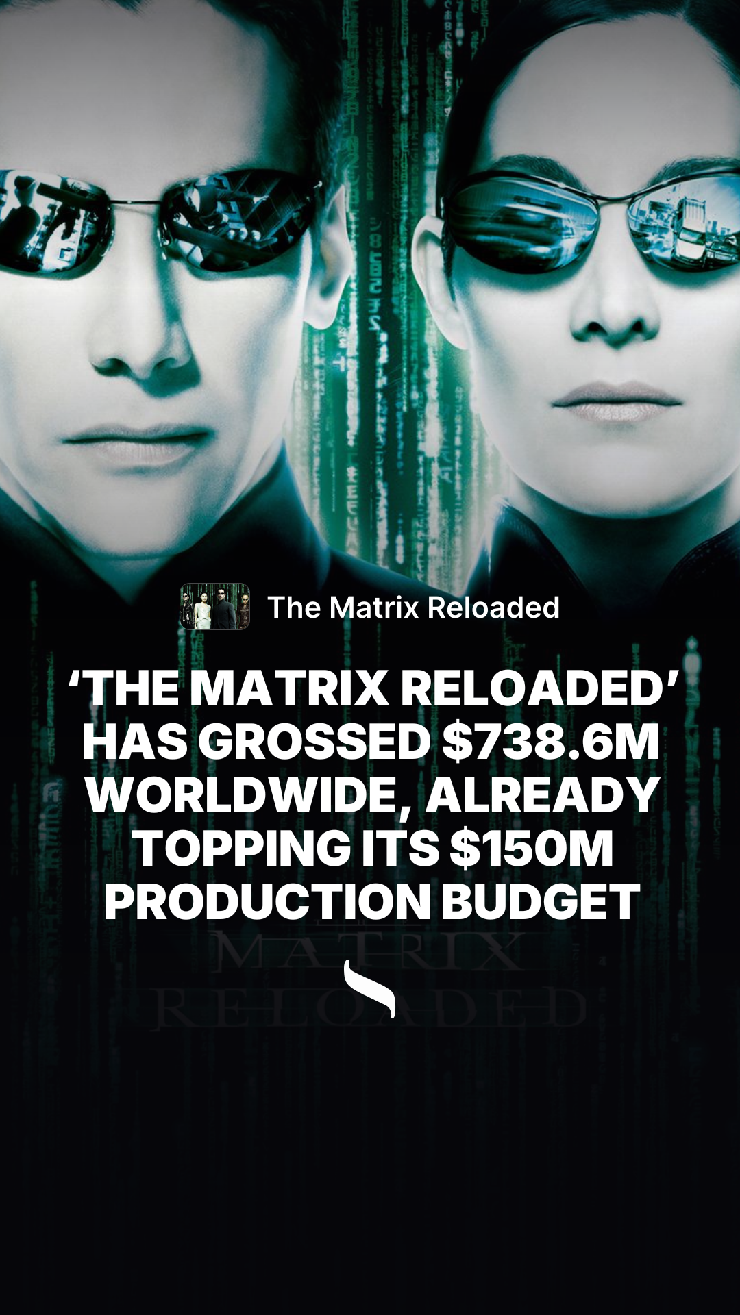 The Matrix Reloaded share card
