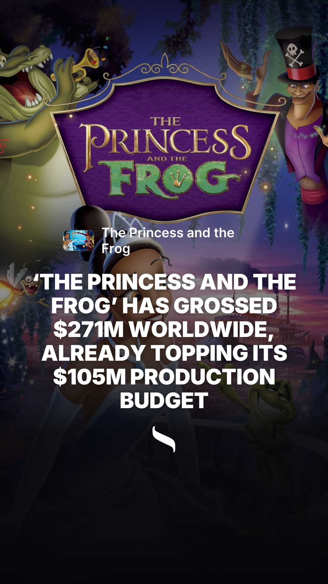 The Princess and the Frog share card