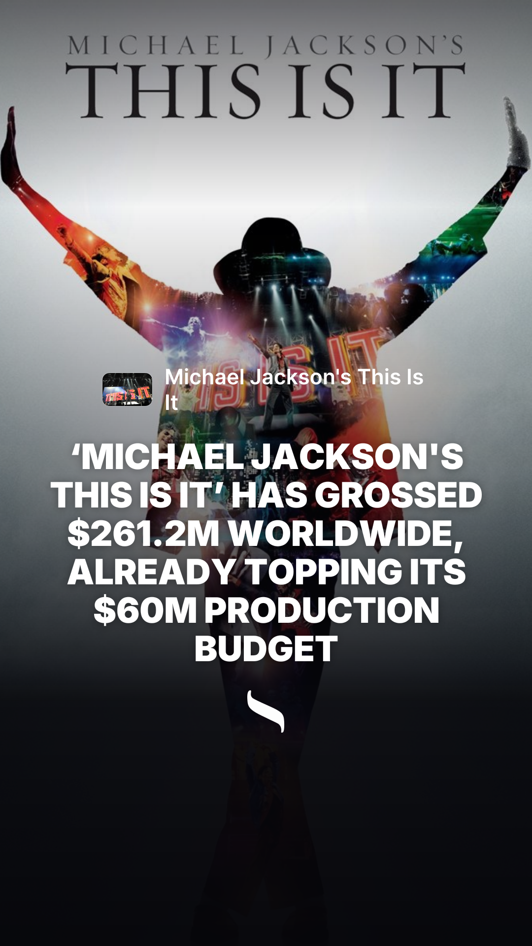 Michael Jackson's This Is It share card