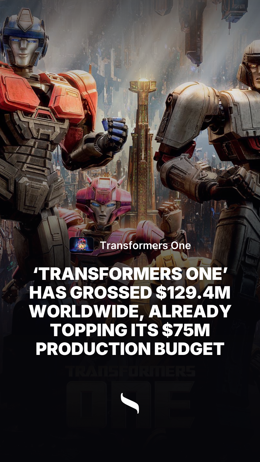 Transformers One share card