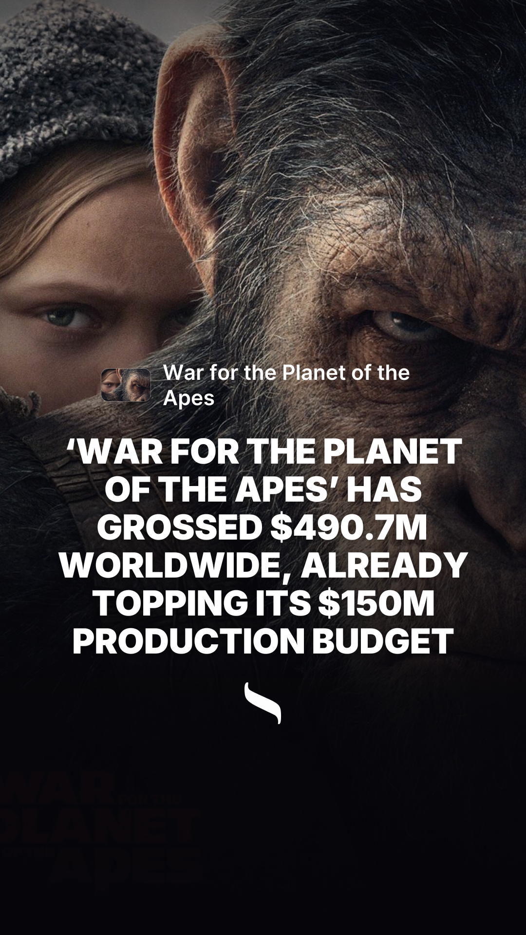 War for the Planet of the Apes share card
