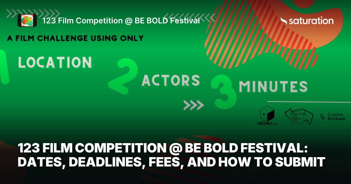 123 Film Competition @ BE BOLD Festival share card