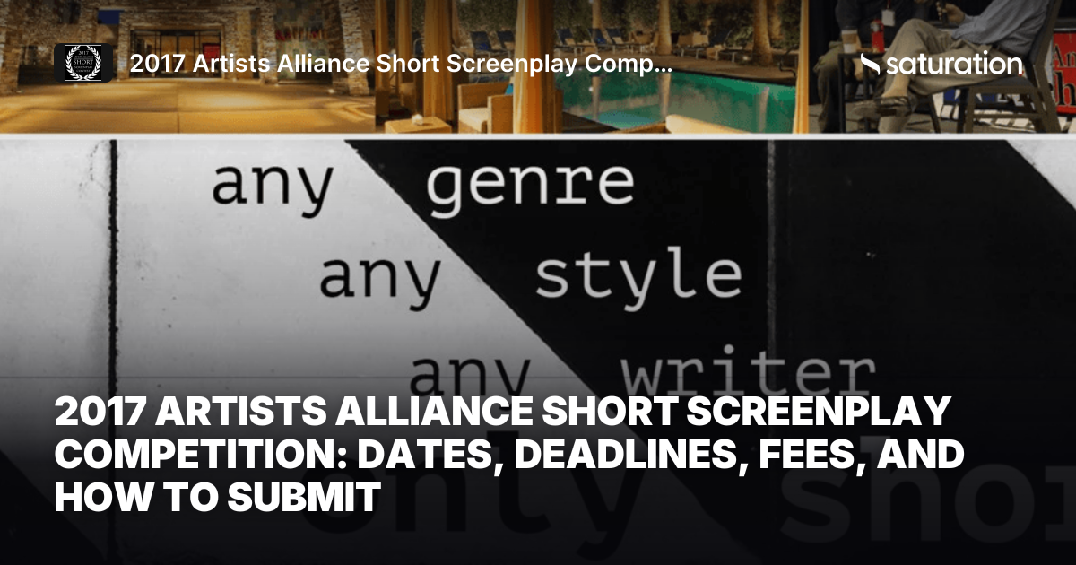 2017 Artists Alliance Short Screenplay Competition share card
