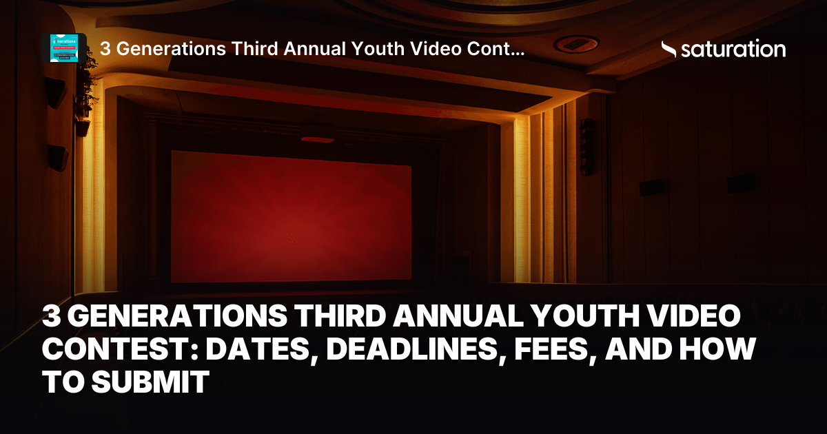 3 Generations Third Annual Youth Video Contest share card