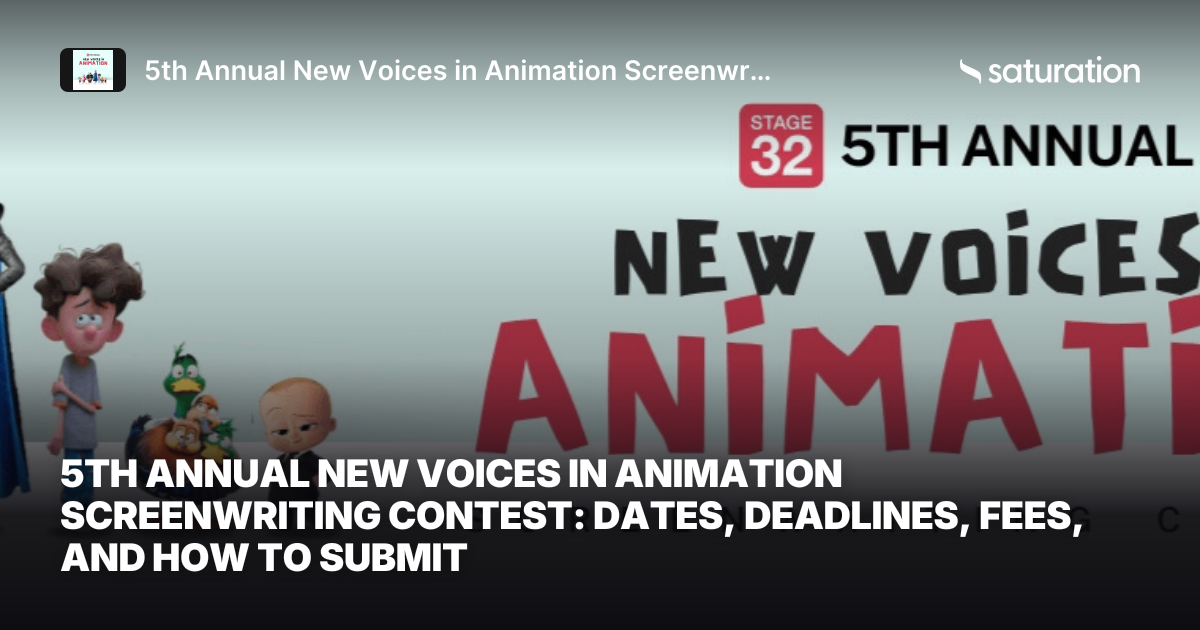 5th Annual New Voices in Animation Screenwriting Contest share card