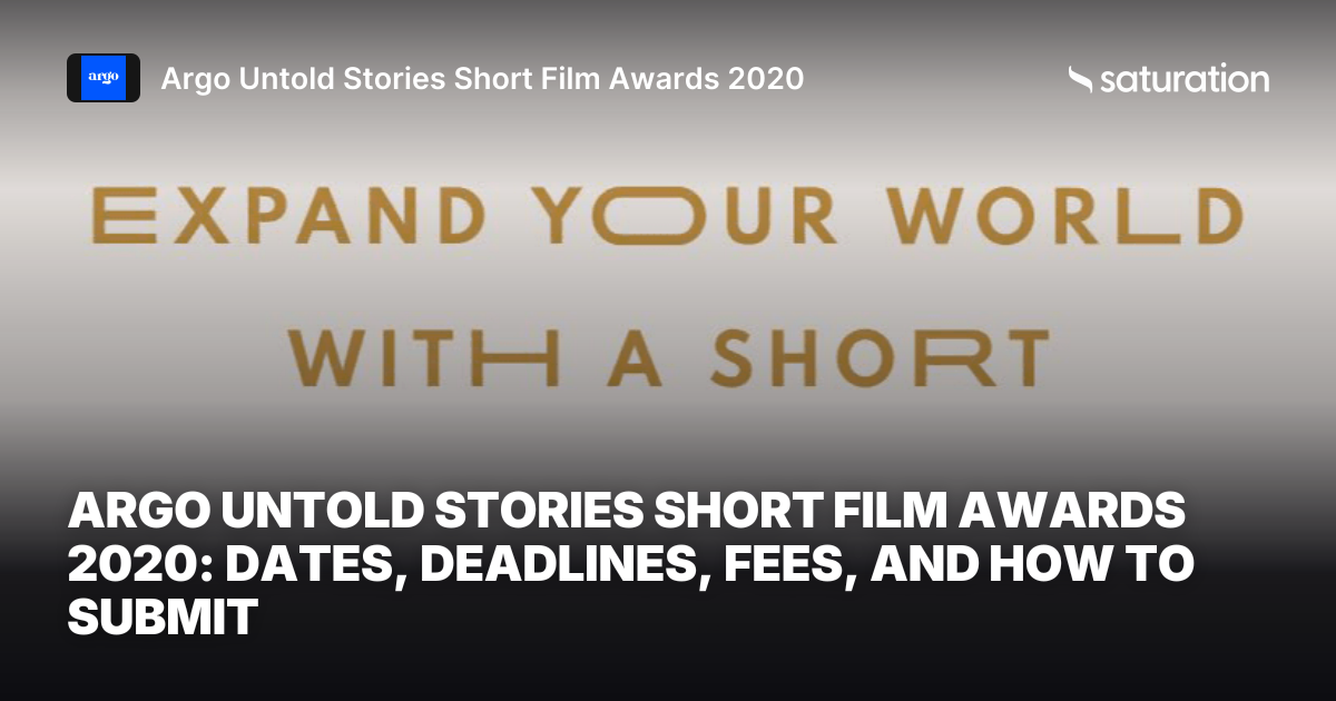 Argo Untold Stories Short Film Awards 2020 share card