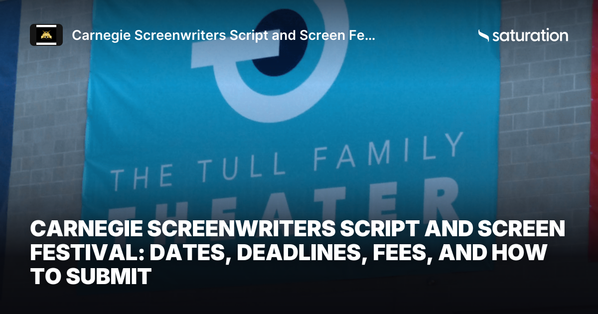 Carnegie Screenwriters Script and Screen Festival share card